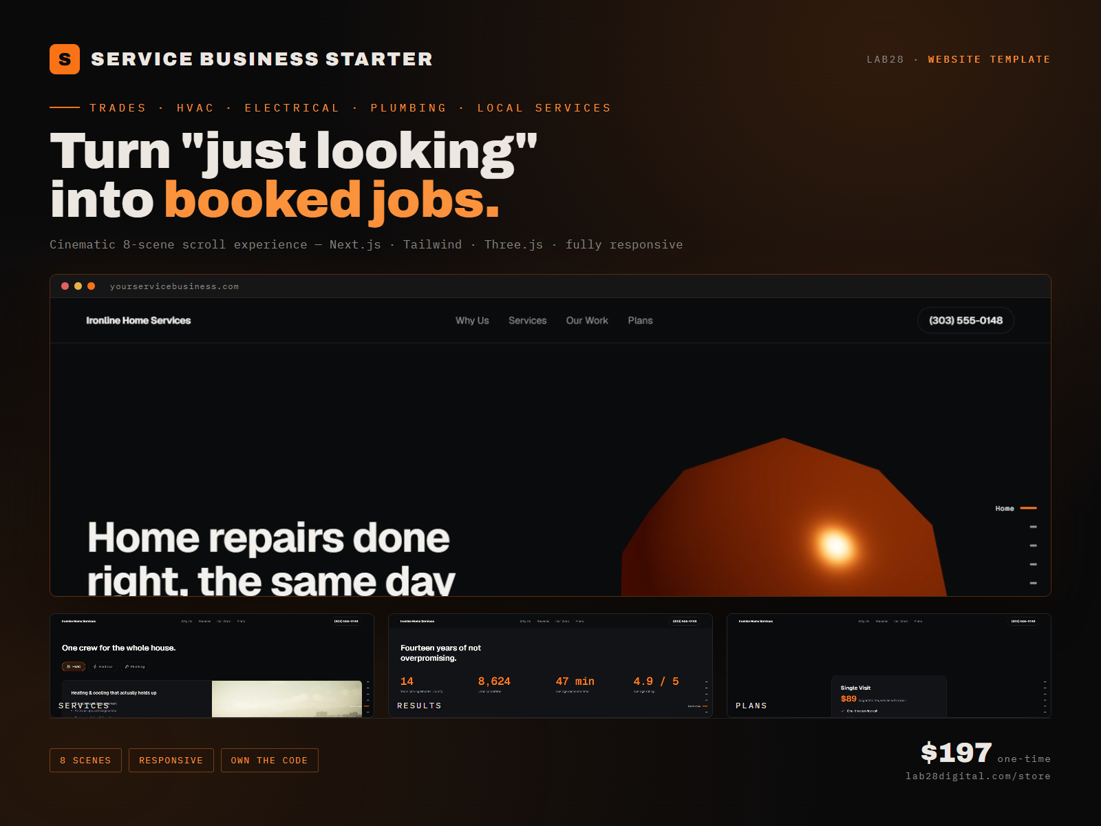 Service Business Starter template preview